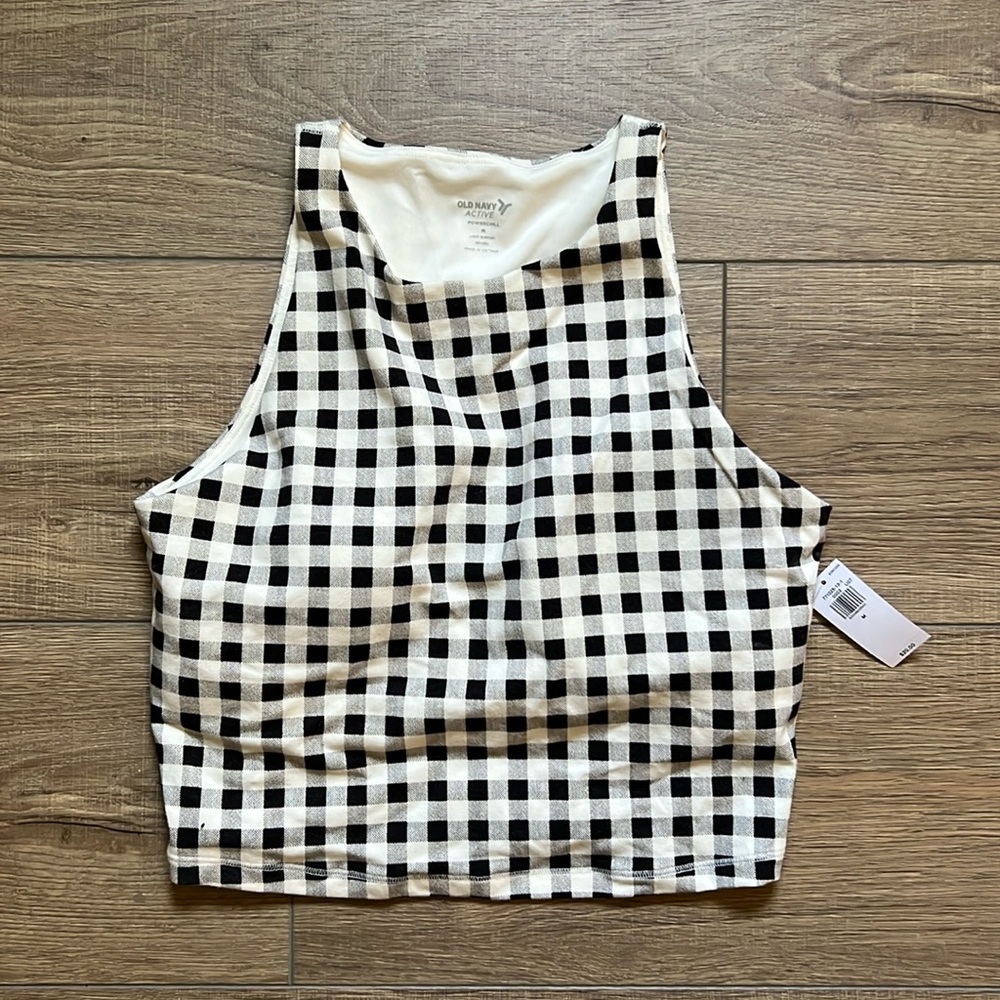 NWT Old Navy gingham sports bra